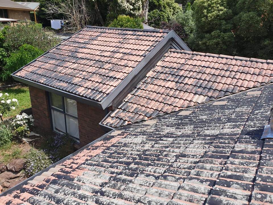 before roof restoration