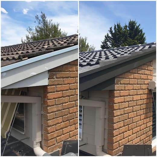 roof restoration melbourne tiled roof, before and after